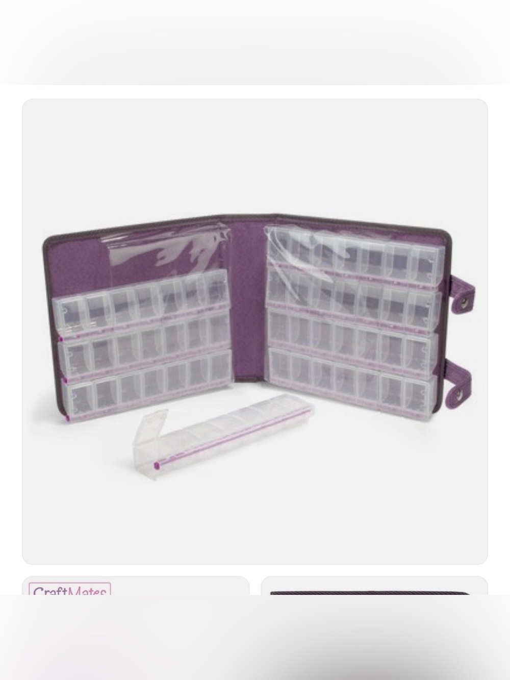 Purple Craft Storage Organizer with Removable  56 Compartments